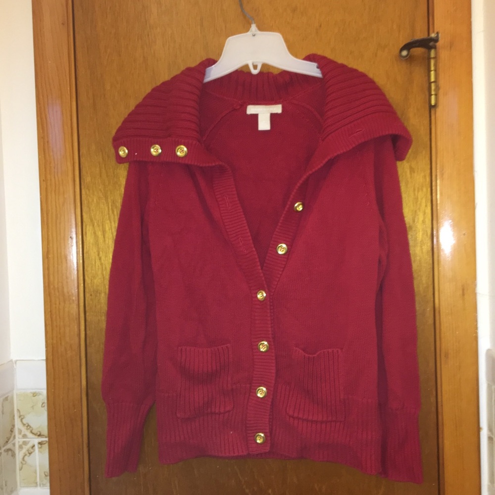 Banana Republic Red Cardigan